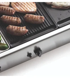Clearance Barbecue a gas con plancha singola rigata 1 bruciatore 40x43 cm Barbecue