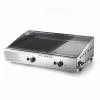 Barbecue-Ompagrill Barbecue a gas con plancha doppia 2 bruciatori 70,5x44x21,5 cm