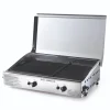 Barbecue-Ompagrill Barbecue a gas con plancha doppia e coperchio 2 bruciatori
