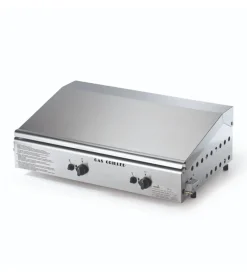 Barbecue-Ompagrill Barbecue a gas con plancha doppia e coperchio 2 bruciatori