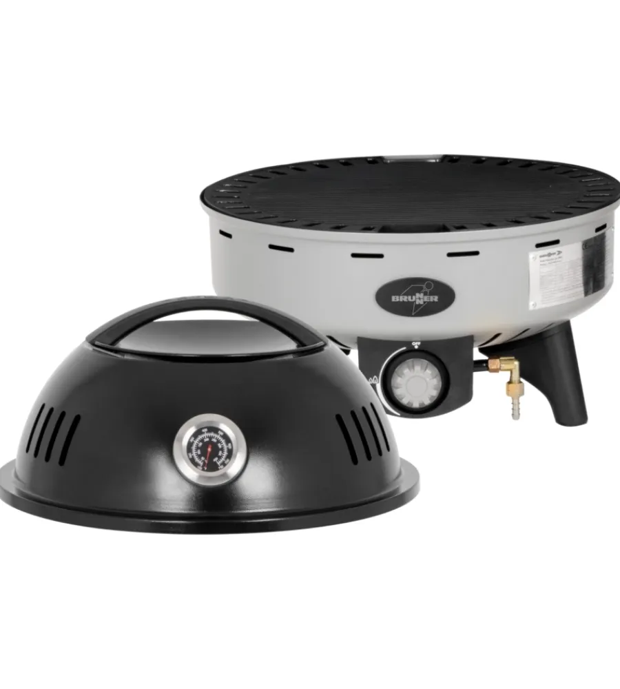 Brunner Barbecue|Barbecue a gas portatile "devil bbqruiser ht 30" con griglia reversibile ø47 cm
