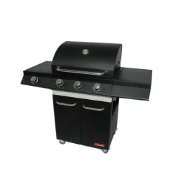 Clearance Barbecue a gas "sg canada" con cottura a pietra lavica 3 bruciatori 125x54x110 cm Barbecue