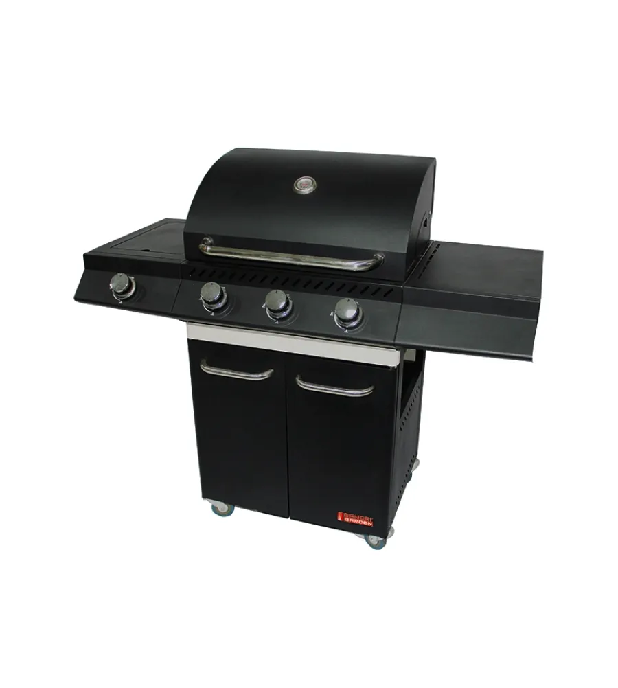 Clearance Barbecue a gas "sg canada" con cottura a pietra lavica 3 bruciatori 125x54x110 cm Barbecue