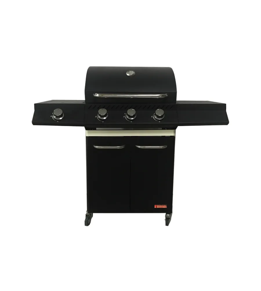 Clearance Barbecue a gas "sg canada" con cottura a pietra lavica 3 bruciatori 125x54x110 cm Barbecue