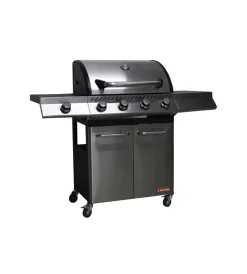 Barbecue-Sandrigarden Barbecue a gas "brasile" 4 bruciatori e fornello laterale 130x54x110 cm