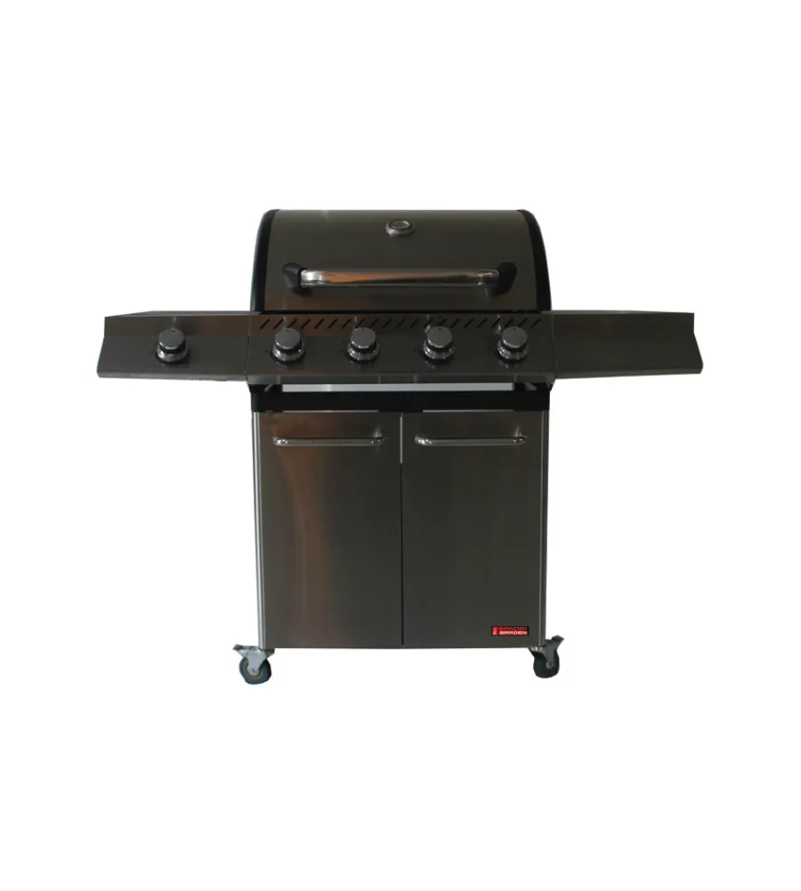 Barbecue-Sandrigarden Barbecue a gas "brasile" 4 bruciatori e fornello laterale 130x54x110 cm
