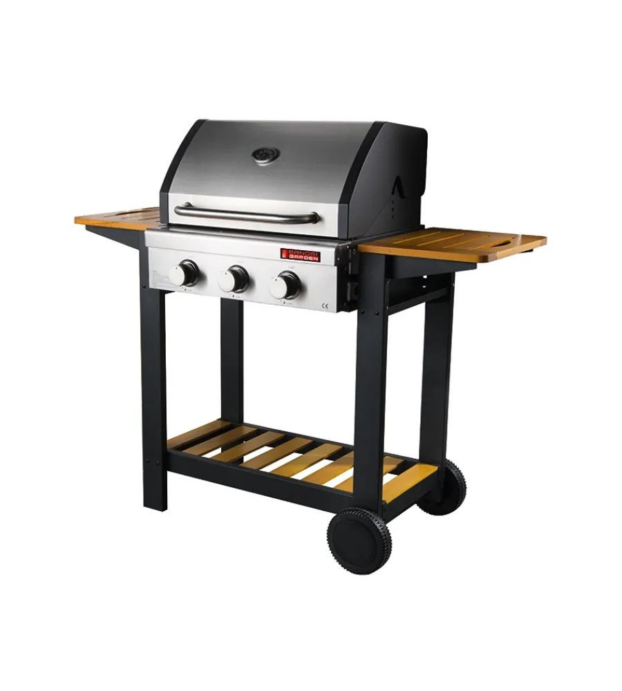 Barbecue-Sandrigarden Barbecue a gas "oceania" 3 bruciatori 130x58x115 cm