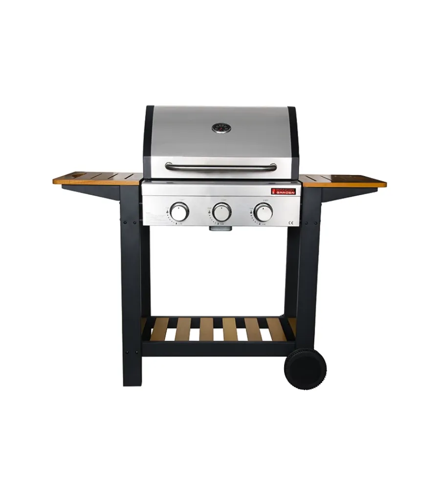 Barbecue-Sandrigarden Barbecue a gas "oceania" 3 bruciatori 130x58x115 cm