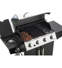 Sochef Barbecue|Barbecue a gas "golosone 4" con cottura a pietra lavica o australiana 4 bruciatori - cod. g43240
