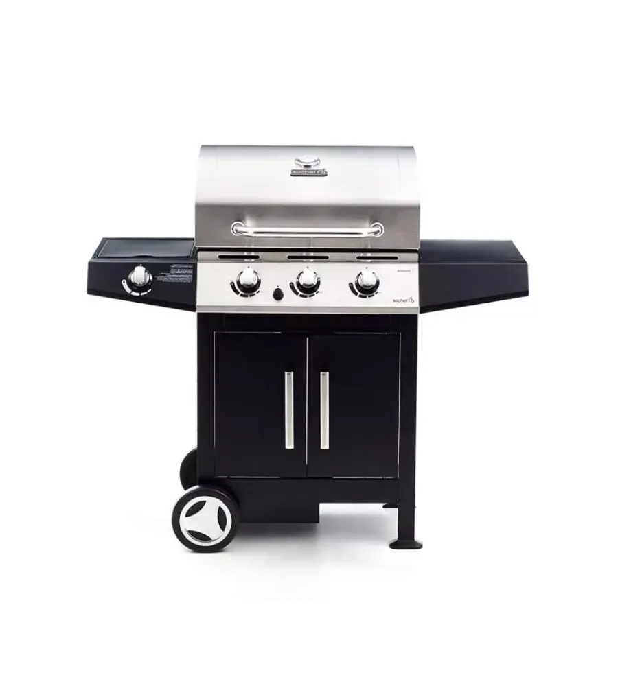 Sochef Barbecue|Barbecue a gas "golosone 3" con cottura a pietra lavica o australiana 3 bruciatori - cod. g45129