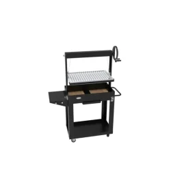 Sale Barbecue a legna e carbone "santa maria" con griglia regolabile con maniglia e catena, 113x47x147 cm Barbecue