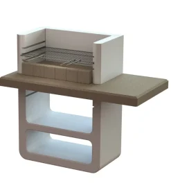 Barbecue-Sarom Fuoco Barbecue a legna o carbonella in calcestruzzo "agadirin" 125x64x110,5 cm