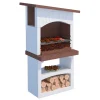 Linea VZ Barbecue|Barbecue a legna o carbonella in cemento "gran canaria" 81x58x155 cm