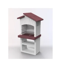 Linea VZ Barbecue|Barbecue a legna o carbonella in cemento "bilbao" 68x58x156 cm