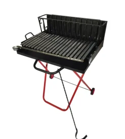 Barbecue a legna pieghevole con griglia 47x50 cm Barbecue