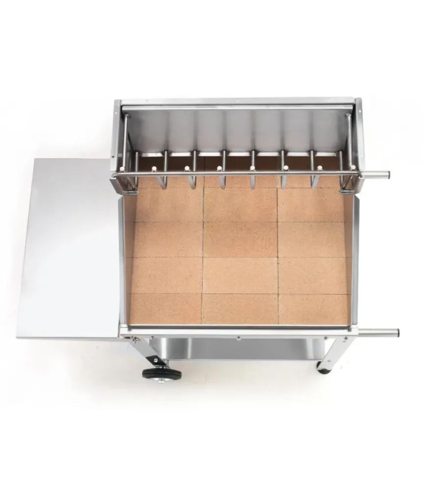 Ompagrill Barbecue|Barbecue a legna/carbone "best steel 56659/x" con griglia 60x35 cm