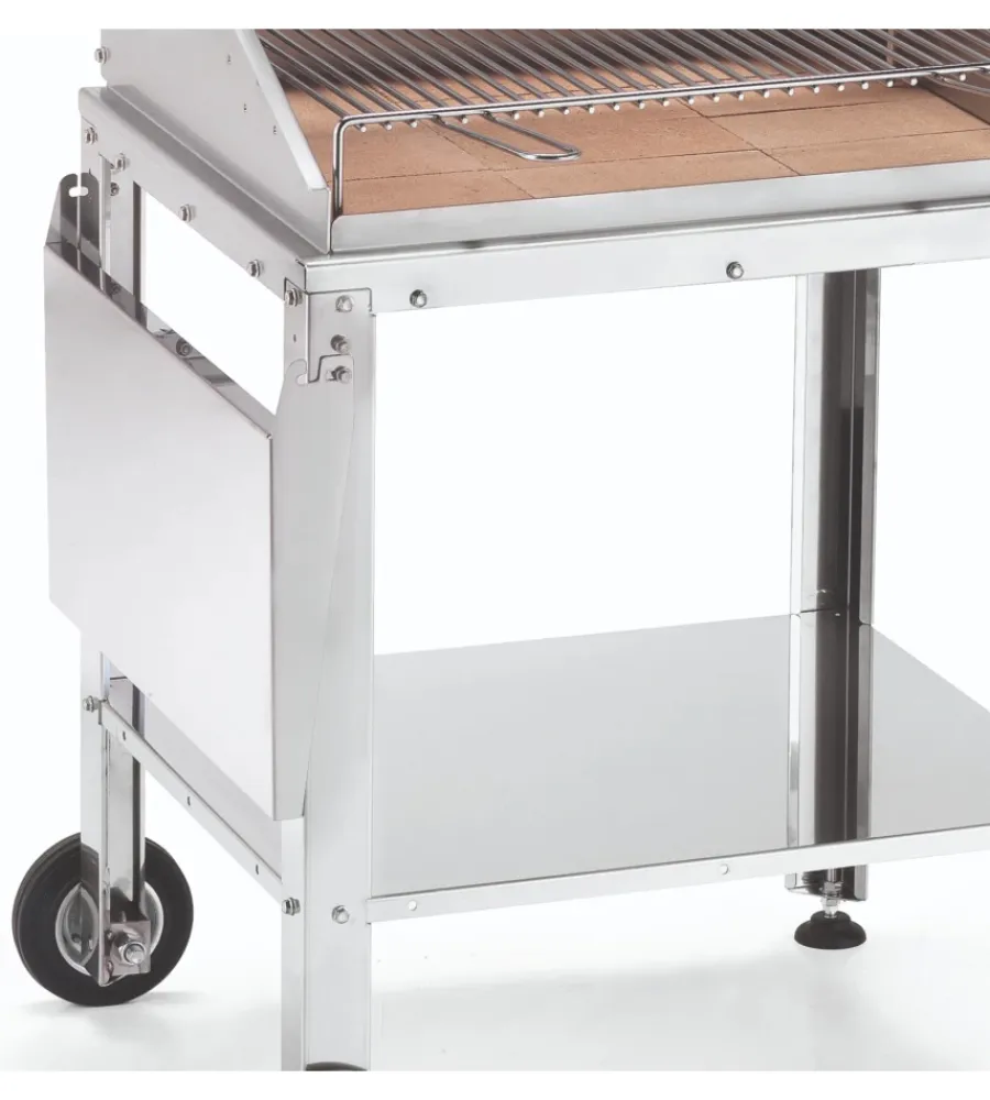 Ompagrill Barbecue|Barbecue a legna/carbone "best steel 56659/x" con griglia 60x35 cm