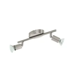Illuminazione Per Interno-Eglo Barra a soffitto da interno "buzz led" grigio 2 luci 3000k
