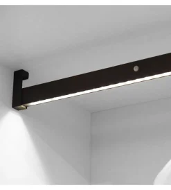 Emuca Armadi|Barra appendiabili per armadi regolabile 408-558 mm batteria rimovibil e sensore di movimento colore moka - .