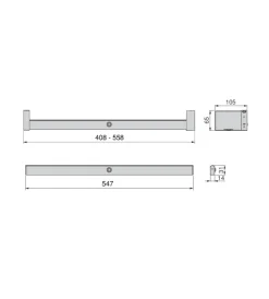 Emuca Armadi|Barra appendiabili per armadi regolabile 408-558 mm batteria rimovibil e sensore di movimento colore moka - .