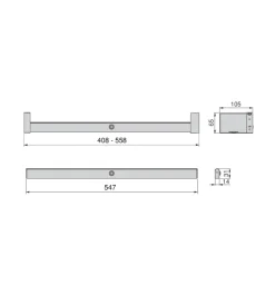 Emuca Armadi|Barra appendiabili per armadi regolabile 408-558 mm batteria rimovibil e sensore di movimento anodizzato opaco - .