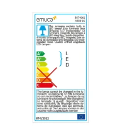 Emuca Armadi|Barra appendiabili per armadi regolabile 408-558 mm batteria rimovibil e sensore di movimento anodizzato opaco - .