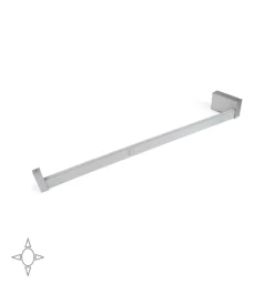 Barra appendiabili per armadi regolabile 558-708 mm batteria rimovibil e sensore di movimento anodizzato opaco - . Armadi