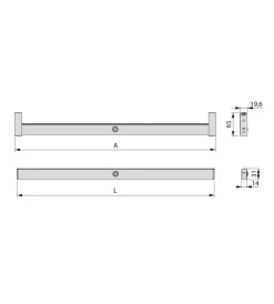 Armadi-Emuca Barra appendiabiti per armadi con led integrato, 708-858 mm