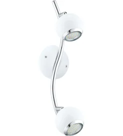 Illuminazione Per Interno-Eglo Barra con 2 faretti led "bimeda" in acciaio, gu10