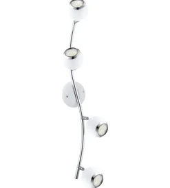 Online Barra con 4 faretti led "bimeda" in acciaio, gu10 Illuminazione Per Interno