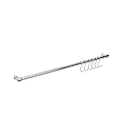 Accessori Cucina|Barra cromata cm.60 + 6 ganci cromati a s lonardo