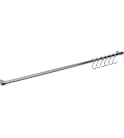 Accessori Cucina- Barra cromata cm.80 + 6 ganci cromati a s lonardo