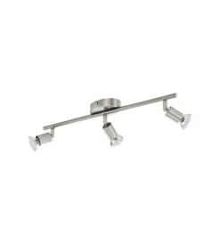 Illuminazione Per Interno-Eglo Barra led a soffitto da interno "buzz led" grigio 3 luci 3000k