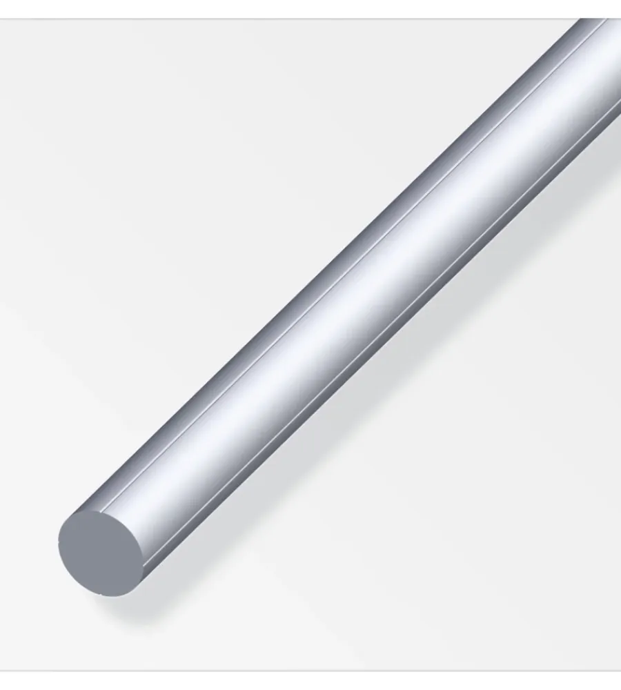Ferramenta Per Mobili E Infissi-Alfer aluminium Barra tonda 11.5 alluminio naturale - 1 metro.