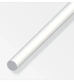 Alfer aluminium Ferramenta Per Mobili E Infissi|Barra tonda 7,5 pvc bia - 1 metro.