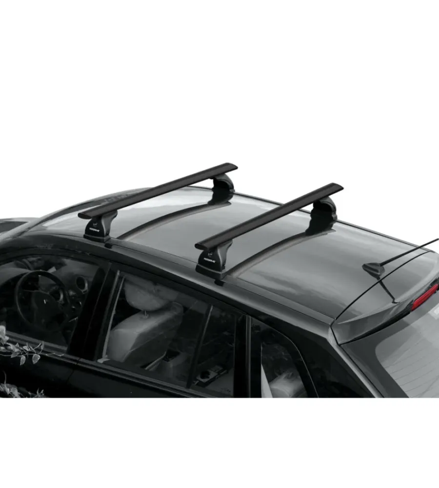 Nordrive Portaggio|Barre portatutto "evos silenzio black" in alluminio m 120 cm - n15080