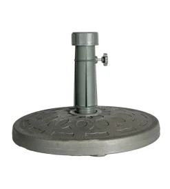 EuroGarden Coperture Per Esterno E Accessori|Base per ombrellone rotonda in compound grigio scuro per palo ø 38 mm