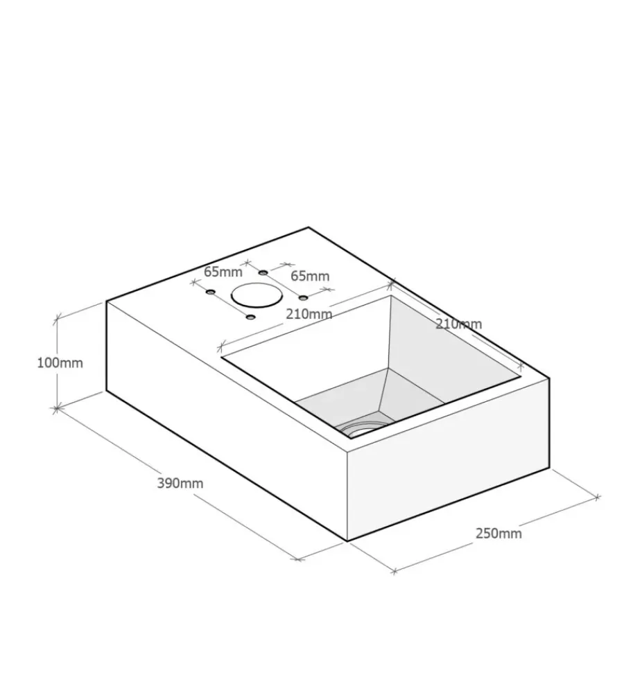 Outlet Base plinto per fontane in metallo "york" in calcestruzzo, 25x39x10 cm Fontane, Decorazioni E Pavimentazioni