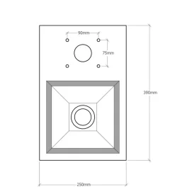Fontane, Decorazioni E Pavimentazioni-Kam Base plinto per fontane in metallo 