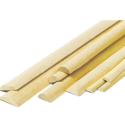 Listelli Abete Segati|Bastoni mezzo tondi in legno di kotò 10 x 25 x 2450 mm