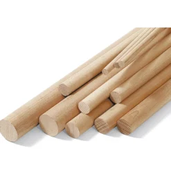 Profili Piallati|Bastoni tondi lisci in legno duro ø 20 x 1000 mm