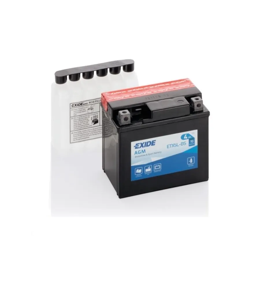 Elettrico- Battera exide maintenance free 12v 4ah dx -70x115x105 mm