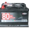 Elettrico- Batteria auto 80ah 12v 640a polo positivo sinistro cassetta l3