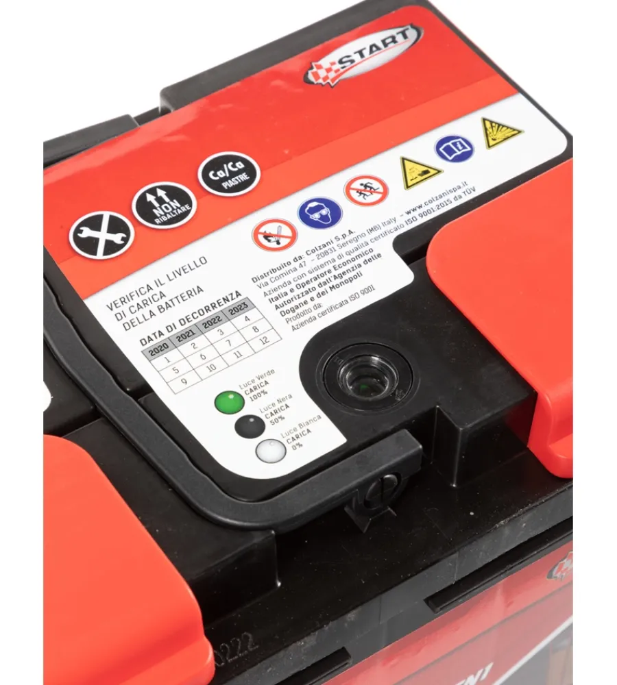 Elettrico- Batteria auto 50ah 12v 450a polo positivo destro casetta l1