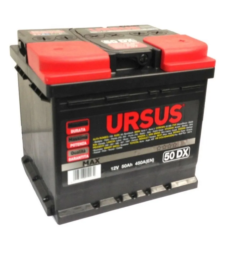 Elettrico- Batteria avviamento auto ursus max, 50 ah dx