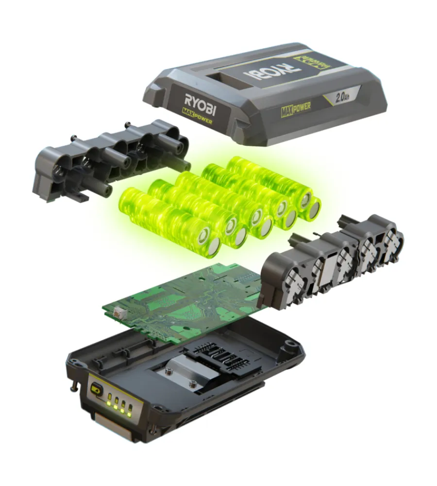 Batterie E Caricatori Per Macchine Giardinaggio-Ryobi Batteria di ricambio max power "ry36b20b" 36v 2ah
