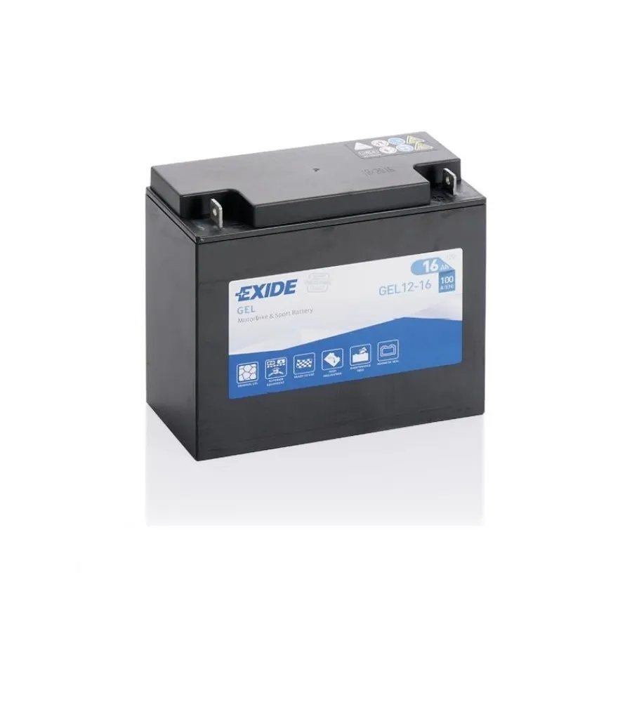 Elettrico- Batteria exide gel 12v 16ah (20h) dx - l75 x h165 x p180