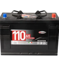 Batteria per autocarro e trattori 110ah 12v 750a polo positivo destro Elettrico