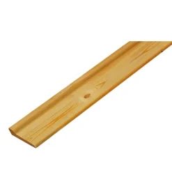 Profili In Pino- Battiscopa con piede colorato naturale 14 x 70 x 2700 mm