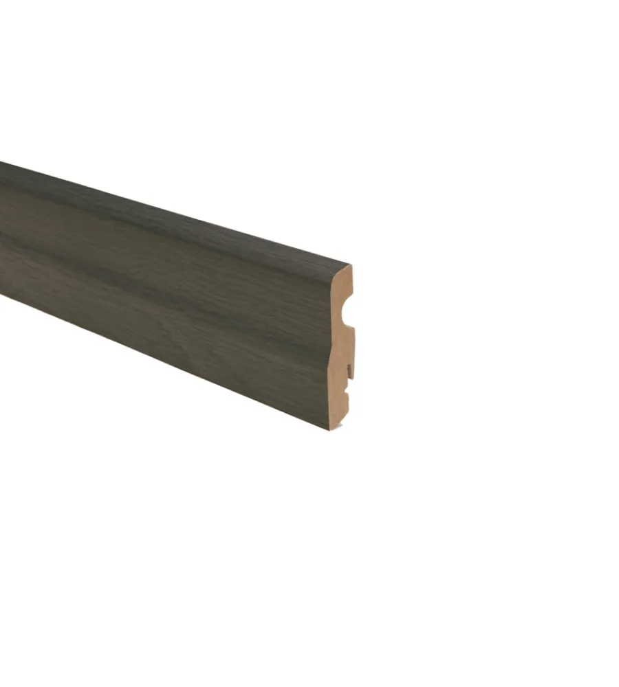 Porte, Scale E Pavimenti-Kimono Battiscopa mdf rovere tortora 70x18x2400mm